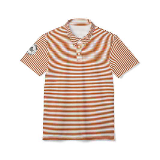 classic stripe polo - burnt orange