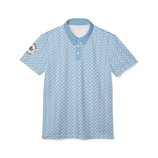 ps pixel polo - baby blue