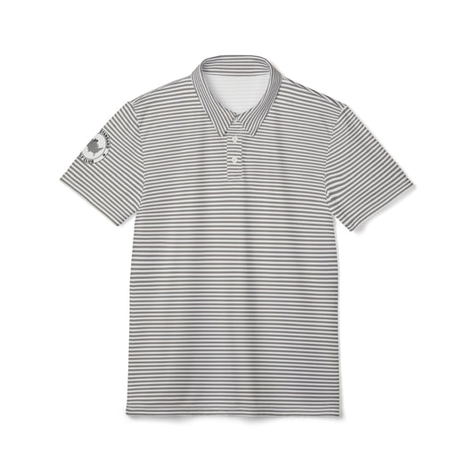 classic stripe polo - soft gray